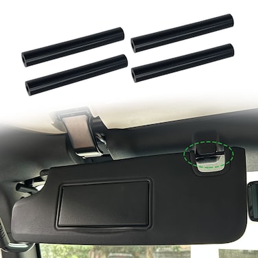 Sun Visor Repair Kit for Jeep Wrangler JK JKU 2007-2017 Repair Tubes for Left &amp; Right Side Sunvisor,4Pcs(Black)