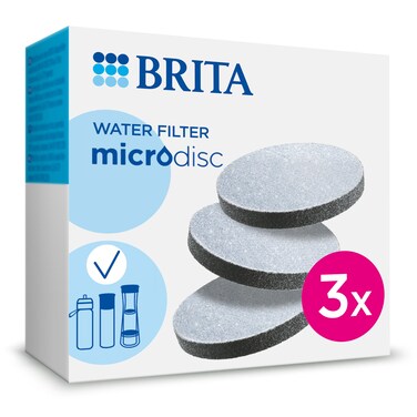 Brita MicroDisc Waterfilter Cartridge, 1 Count (Pack of 3), White Attachments: