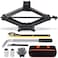 Car Jack Kit Scissor Jack for Car 2 Ton (4409 lbs) Tire Jack Tool Kit Universal Car Emergency Kit with Lug Wrench Tire Changing Kit for Car SUV