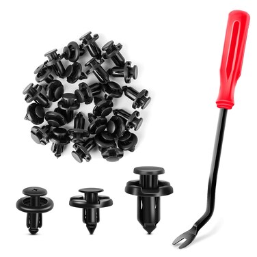 GOOACC 100PCS 7mm 8mm 10mm Compatible with Subaru Push Type Retainer Fasteners Rivets Clips OEM Upgrade for 90914-0007, 90913-0067 &amp; 90914-0051 + Bonus Fastener Remover