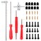 ZHSMS Valve Stem Puller Installer Tool, 5Pcs TR412, 5Pcs TR413, 5Pcs TR414 Tire Snap in Short Rubber Valve Stem, 4 Way Valve Core Remover, Single Head Tire Valve Core Remover Installer Tool(40Pcs)