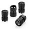AiGMY 4 Pcs Metal Car Wheel Tire Valve Stem Caps for Infiniti Q50 FX35 FX37 F50 QX70 QX60 EX35 Logo Tire Cover Accessories. (Black)