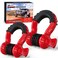 Nilight 2 Pack 3/4" D-Ring Shackle 4.75 Ton (9500 Lbs) Capacity with 7/8" Pin Heavy Duty Off Road Recovery Shackle with Isolators &amp; Washer Kit for Jeep Truck Vehicle, Red (90053B)