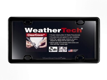 WeatherTech ClearCover - Clear Acrylic Lens Cover with Durable Frame That Protects License Plates, Black