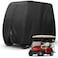 Golf Cart Cover 4 Passenger Heavy Duty, 420D Waterproof Golf Cart Covers Extended Roof Compatible with EZ GO Club Car Yamaha Golf Carts, Outdoor Dustproof 4 Seat Club Car Cover (Up to 112 Inch)