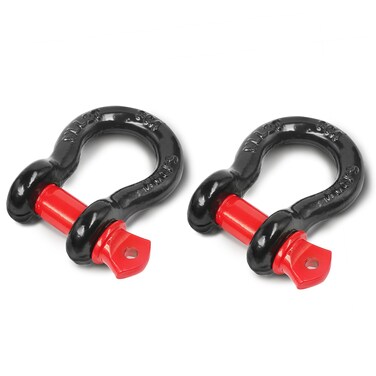 Jamiikury 2 Pcs Shackles 1/2" D Ring Shackle 12 Ton (26,455 lbs) Maximum Break Strength with 5/8" Pin for Tow Strap Winch Off Road Vehicle Recovery