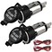 Cigarette Lighter Socket, DC 12V Car Cigarette Lighter,12 Volt Female Power Outlet Socket Replacement with Cover Wiring Harness Waterproof for Automotive Truck RV Boat(2 Pack)