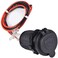 12V Car Cigarette Lighter Socket Waterproof and Dustproof plug socket for Car Truck Motobike Boats Marine ATV, with Fuse &amp; 60cm Cable (Black-1PCS)