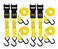 STANLEY S9500 Black/Yellow 1" x 10' Ratchet Straps - Light Cargo (300 lb Working Load / 900 lb Break Strength), 4 Pack