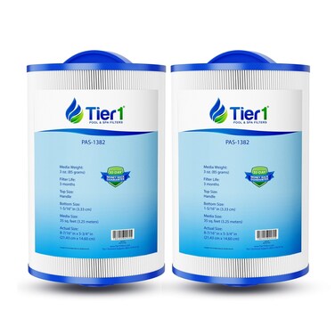 Tier1 Pool &amp; Spa Filter Cartridge 2-pk   Replacement for Maax Spas of Canada, Pleatco PAS35P, PMAX50, Filbur FC-0300, 5CH-35, SD-00779 and More   35 sq ft Pleated Fabric Filter Media