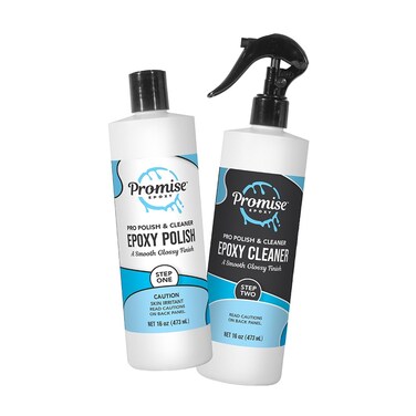 Promise Epoxy - 32 Ounce Kit of Pro Polish (16oz) &amp; Cleaner (16oz), Specially Formulated for Epoxy Resin &amp; High Gloss Finishes, Removes Scratches &amp; Scuffs - Perfect for DIYers, Home Decor
