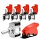 Nilight 90014E Heavy Duty Rocker Toggle Switch 12V 20A Red Cover SPST ON/Off 2Pin Car Truck Boat-5 Pack