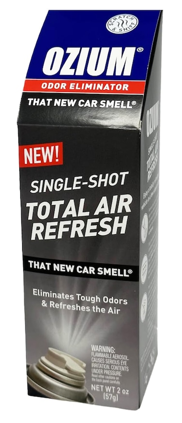 Ozium Air Sanitizer, 2 oz Car Fogger: Single-Shot Smoke Odor Eliminator &amp; Car Air Freshener (That New Car Smell, 1 Pack)