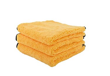 Chemical Guys MIC 506 03 Professional Grade Premium Microfiber Towels, Gold (16 Inch x 16 Inch) (Pack of 3) - Safe for Car Wash, Home Cleaning &amp; Pet Drying Cloths