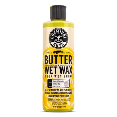 Chemical Guys WAC_201_16 Butter Wet Wax, Deep Wet Shine for Cars, Trucks, SUVs, RVs &amp; More, 16 fl oz, Banana Scent