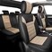 FH Group Car Seat Covers Full Set Beige 3D Air Mesh Automotive Seat Cushion - Universal Fit, Car Seat Cushions, Airbag Compatible, Split Bench Rear Seat, Washable Car Seat Cover for SUV, Sedan