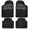 FH Group Automotive Floor Mats - Heavy-Duty Footprint Design Rubber Floor Mats for Cars, Universal Fit Full Set, ClimaProof Floor Mats, Trimmable Floor Mats For Most Sedan, SUV, Truck Floor Mats Black
