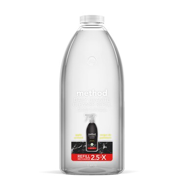 Method Daily Granite Cleaner Refill, Apple Orchard, Plant-Based Cleaning Agent for Granite, Marble, and Other Sealed Stone, 68 fl oz, (Pack of 1)