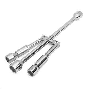WorkPro 14-Inch Universal Folding Lug Wrench, 4-Way Cross Wrench
