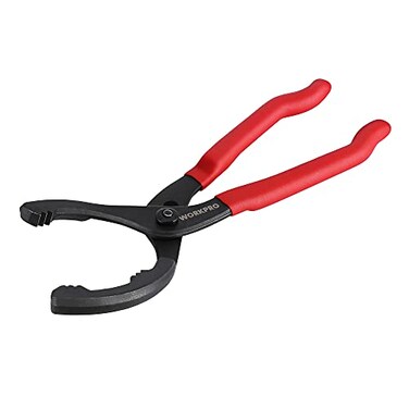 WORKPRO 12" Adjustable Oil Filter Pliers, Wrench Adjustable Oil Filter Removal Tool, Ideal For Engine Filters, Conduit, &amp; Fittings, W114083A