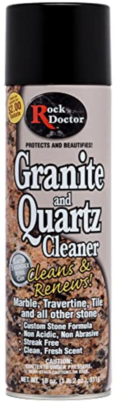 Rock Doctor Granite Cleaner - Cleans&amp; Renews Surfaces - (18 oz) Surface Cleaner Spray, Granite/Marble Countertop Cleaner, Cleaning Spray for Vanity, Table Top, Kitchen Counters, Stone Surfaces