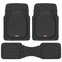 Motor Trend FlexTough Floor Mats for Cars, Deep Dish All-Weather Mats, Waterproof Trim-To Fit Automotive Floor Mats for Cars Trucks SUV, Universal Floor Liner Car Accessories, Black, Full Set