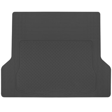 BDK Heavy Duty Rubber Cargo Mat Liner - All-Weather Trunk Protection, Trim-to-Fit Design for Cars, SUVs, Vans &amp; Trucks - Non-Slip, Waterproof, Durable Cargo Floor Liner - 54" x 43.5" x 0.25" - Black