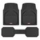 Motor Trend 943-BK FlexTough Defender Car Floor Mats -Next Generation Deep Dish Heavy Duty Contour Liners for Car SUV Truck &amp; Van-All Weather Protection, Trim to Fit Most Vehicles Black