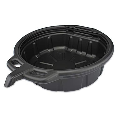 NEIKO 20762A Oil Drain Pan   Black Plastic Anti Splash   Motor Oil Drip Catcher Pan   2 Gallon (8L) Capacity