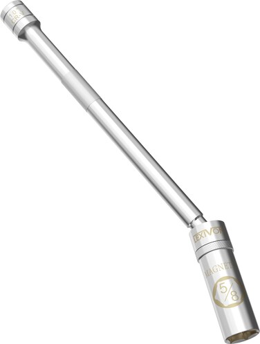 LEXIVON 5/8" Swivel Magnetic Spark Plug Socket, 3/8" Drive x 10" Total Length   Enhanced Magnetic Design with Thin Wall Socket, Cr-v Steel (LX-122)