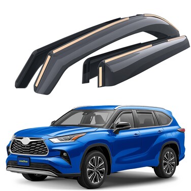 Goodyear Shatterproof in-Channel Window Deflectors for Toyota Highlander 2020-2025, Rain Guards, Window Visors for Cars, Vent Deflector, Car Accessories, 4 pcs - GY003460LP