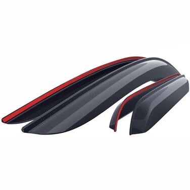 Goodyear Shatterproof Window Deflectors for Ford F-150 SVT Raptor 2011-2014 SuperCrew, Tape-on Rain Guards, Window Visors,Vent Deflector Visor, Car Accessories,4 pcs. - GY008518