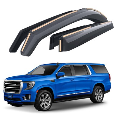 Goodyear Shatterproof in-Channel Window Deflectors for GMC Yukon XL 2021-2025, Rain Guards, Window Visors for Cars, Vent Deflector, Car Accessories, 4 pcs - GY007999