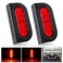 Nilight 6 Inch Oval Trailer Tail Light with flush Mount Grommets Plugs w/Mounting Brackets 2PCS Red Waterproof Stop Brake Turn Trailer Lights for RV Truck