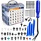 GOOACC 1045Pcs Car Push Retainer Clips &amp; Auto Fasteners Assortment -30 Most Popular Sizes Nylon Bumper Fender Rivets with Fasteners Remover an 10 Cable Ties for Toyota GM Ford Honda Chevy