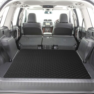 FH Group F16501BLACK-46 Deluxe Heavy Duty Faux Leather Diamond Pattern Multi-Purpose Black Automotive Cargo Liner fits most Cars, SUVs, and Trucks, 46 inches