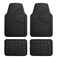 FH Group Automotive Floor Mats - Heavy-Duty Rubber Floor Mats for Cars, Universal Fit Full Set, Climaproof &amp; Trimmable Floor Mats for Most Sedan, SUV, Truck, Black
