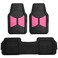 FH Group Car Floor Mats - Heavy-Duty Rubber Floor Mats for Cars, Universal Fit Full Set, Trimmable Automotive Floor Mats, Climaproof Floor Mats for Most Sedan, SUV, Truck Floor Mats Pink