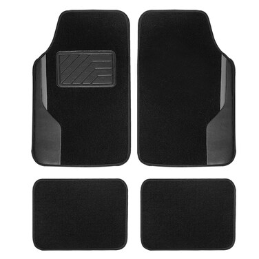 FH Group Car Floor Mats - Carpet Floor Mats for Cars, Universal Fit Automotive Floor Mats, All Purpose Car Floor Mats, Carpet Protector Mat for Most Sedan, SUV, Truck Floor Mats Black