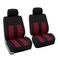 FH Group Car Seat Covers Front Set Cloth -Seat Covers for Low Back Seats with Removable Headrest,Universal Fit,Automotive Seat Cover,Airbag Compatible Car Seat Cover for SUV,Sedan,Van Burgundy