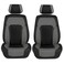 FH Group Car Seat Covers Faux Leather Seat Cushions - Seat Covers for Low Back Seat, Universal Fit, Airbag Compatible Seat Cover for SUV and Sedan, Front Set Gray