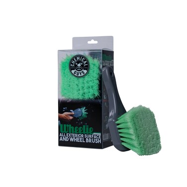 Chemical Guys ACCG08 Wheelie All Exterior Surface and Wheel Brush (Safe for Cars, Trucks, SUVs, RVs, Motorcycles, &amp; More) Green