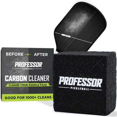 Professor Pickleball Carbon Cleaner, Premium Pickleball Paddle Eraser for Raw Carbon Fiber Paddles, Effortless Residue Removal, Quick &amp; Effective, Eliminates Ball Residue, Dirt, Scratches