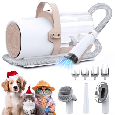 FIXR Dog Grooming Vacuum, Dog Hair Vacuum, 11000Pa Suction Power Dog Vacuum for Shedding Grooming, Pet Vacuum Grooming Kit with 4 Grooming Tools, Low Noise, 2.5L, Perfect for Pet Hair Grooming, PG50