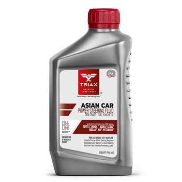 TRIAX Asian Car PSF, Power Steering Fluid, Full Synthetic, OEM Grade; Compatible with Honda, Acura, Toyota, Lexus, Scion, Nissan, Infiniti, Mazda, Hyundai, Kia &amp; Others (1 Quart)