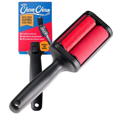 ChomChom Roller Mini for Pet Hair - Mini ChomChom Lint Roller Pet Hair Removal Tool for Clothes, Couches and Cars - Dog Hair Remover and Lint Remover for Clothes - Reusable Lint Roller for Cat Hair