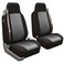 FH Group Front Set Cloth Car Seat Covers - Bucket Seats, 2 Piece Universal Fit, Washable Car Seat Cover for SUV, Sedan, Van in Gray