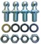 (4 Pack) 10mm Ball Studs with Hardware - 5/16-18 Thread x 1/2" Long Shank - Gas Lift Support Strut Fitting