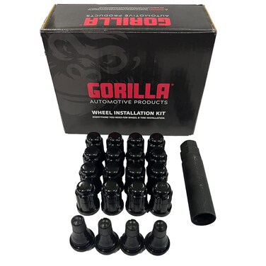 Gorilla Automotive K4CS-12150BGR 4Lug 12-1.50 Spline WIK W/Valves Blk Gor
