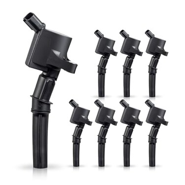 ENA Set of 8 Curved Boot Ignition Coil Pack Compatible with Ford Lincoln Mercury 4.6L 5.4L V8 Replacement for DG508 C1454 C1417 FD503 1L2U12029AA I2LU-12A388-AA C1417 DG473 DG481 DG491